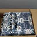 Washable 8×10 Area Rug for Living Room, Vintage Floral Rug Soft Non Slip Stain Resistant Boho Carpet for Indoor Bedroom Dinning Room Home Office Blue/Navy