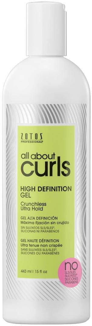 ALL ABOUT CURLS High Definition Gel | For Curly Hair Styling | Alcohol-Free | Moisturize, Define & Enhance Texture | Reduce Frizz & Boost Shine | Crunchless Ultra Hold | Vegan, Sulfate & Paraben Free