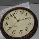 HYLANDA Wall Clock, Bronze Silent Non Ticking Classic Battery Operated Clocks, Decorative for Living Room, Bedrooms, Kitchen, Office (16 inch)