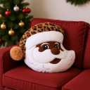 Black Santa Pillow African American Christmas Decorations Throw Pillows Home Sofa Decorations Decor for Adults Women Friends