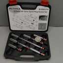 BILITOOLS 7 Piece Magnetic Swivel Spark Plug Socket Set with Gap Tool, 3/8-Inch Drive, 9/16'', 5/8'', 14mm, 16mm, 6 & 12 Point, CR-V