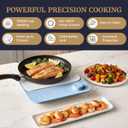 Elite Gourmet Slim Portable Induction Cooktop, 1500W Countertop Burner with 10 Power Levels & Temperature Control (140F465F), Ultra-Slim 2" Design, Digital Touch Controls, Timer & Child Lock
