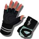 Workout Gloves for Men and Women,Gym Gloves for Weight Lifting with Wrist Support,Exercise,Rock Climbing, Biking,Training,Fitness,Pull up,Fingerless, Breathable and Snug fit