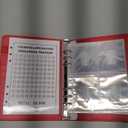 100 Envelopes Money Saving Binder A5 Savings Challenge Book Easy and Fun Way to Save $5050 (Red)