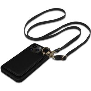 Keallce Case for iPhone 15 Pro Max 6.7'', Detachable Crossbody Case Wallet with RFID Blocking Card Slots, 360?Ring Stand, Folio Leather Protective Cover Shoulder Strap Lady for iPhone 15 Pro Max Black