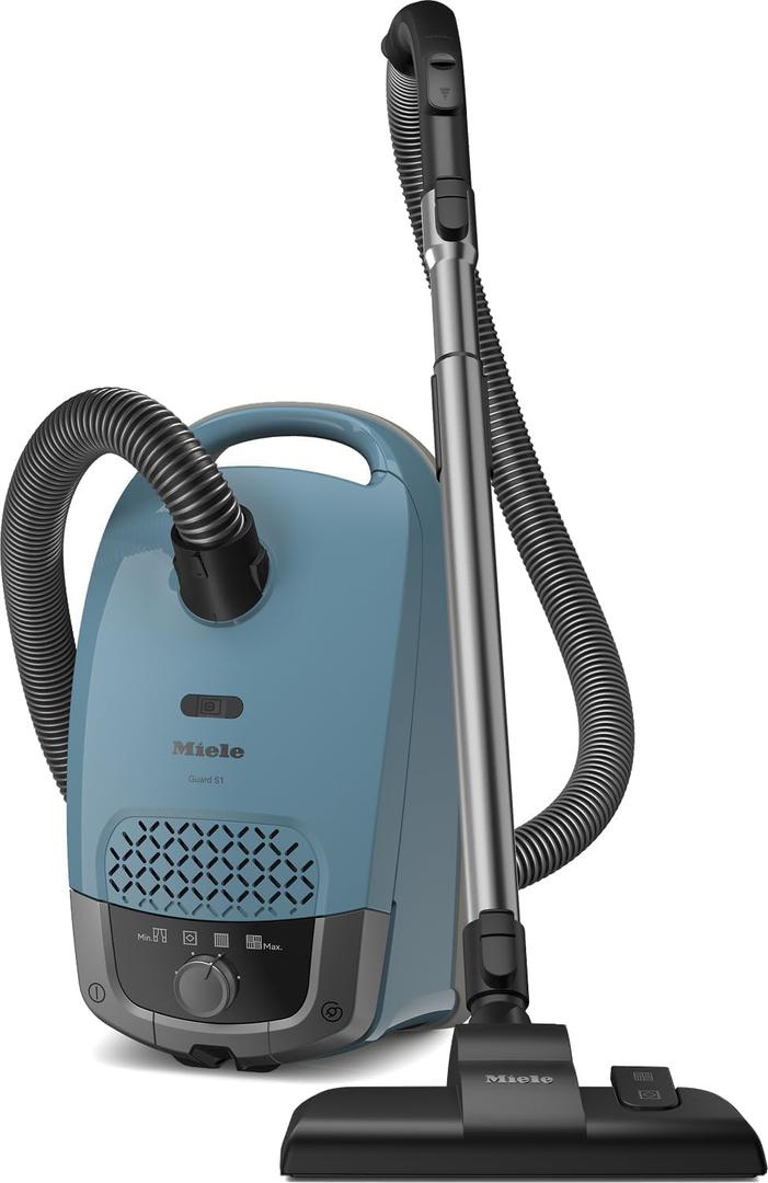 Miele Guard S1 Bagged Canister Vacuum Cleaner with AirClean Filter and FiberTeQ Universal Floorhead, Lightweight & Compact Design, Nordic Blue 12752460