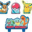 Amscan Pokemon Birthday Character Candle Set - 4 pcs, 172408