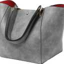 sqlp Large Work Tote Bag for Women Designer Purses and Handbags Big bags Ladies Travel Crossbody Purse (One Size, Grey)