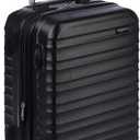 Amazon Basics 21" Hardside Carry-On Luggage with Spinner Wheels, Expandable for Up to 25% More Space, Scratch-Resistant Hard Shell, Telescoping Handle, Black