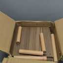 LUCKNOCK Vertical Shoe Rack, 8-Tier Tall Narrow Shoe Organizer for Entryway, Closet, Dorm & Small Spaces, Freestanding Wooden Shoe Shelf Tower for Boots, Sneakers, Heels. (Walnut)