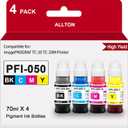 PFI-050 PFI050 Ink Refill 4-Pack PFI-050 Pigment Ink Tank Set Replacement for Canon imagePROGRAF TC-20 TC-20M TC-21/21M Printer(4-Pack)