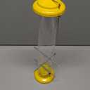 Kingsyard Metal Finch Feeder for Thistle/Nyjer Seed, Tube Bird Feeders for Outdoors Hanging, 2 lbs Large Capacity, Easy to Refill & Clean, Yellow
