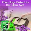 Pet N Pet 200 Counts Lavender Scented Dog Poop Bags Rolls with Tie Handles, 41% Plant Based & 59% PE Poop Bags for Dogs, Extra-Thick Doggie Poo Bag, Pet Waste Bag