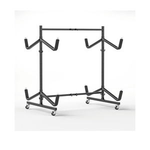 Kayak Storage Rack for 4 Kayaks Freestanding Kayak Stand Outdoor with Movable Wheels, Heavy-Duty Steel Kayak Hanger Holder with Padded Arms, Wide Adjustable, Kayak Garage Storage for Canoes