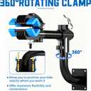 Wall Mounted Bike Repair Stand, Bike Work Stand, Bicycle Maintenance Rack for Road Mountain Bike, Road Bike, Space-Saving, 360 Swivel Clamp, Heavy-Duty Iron Construction