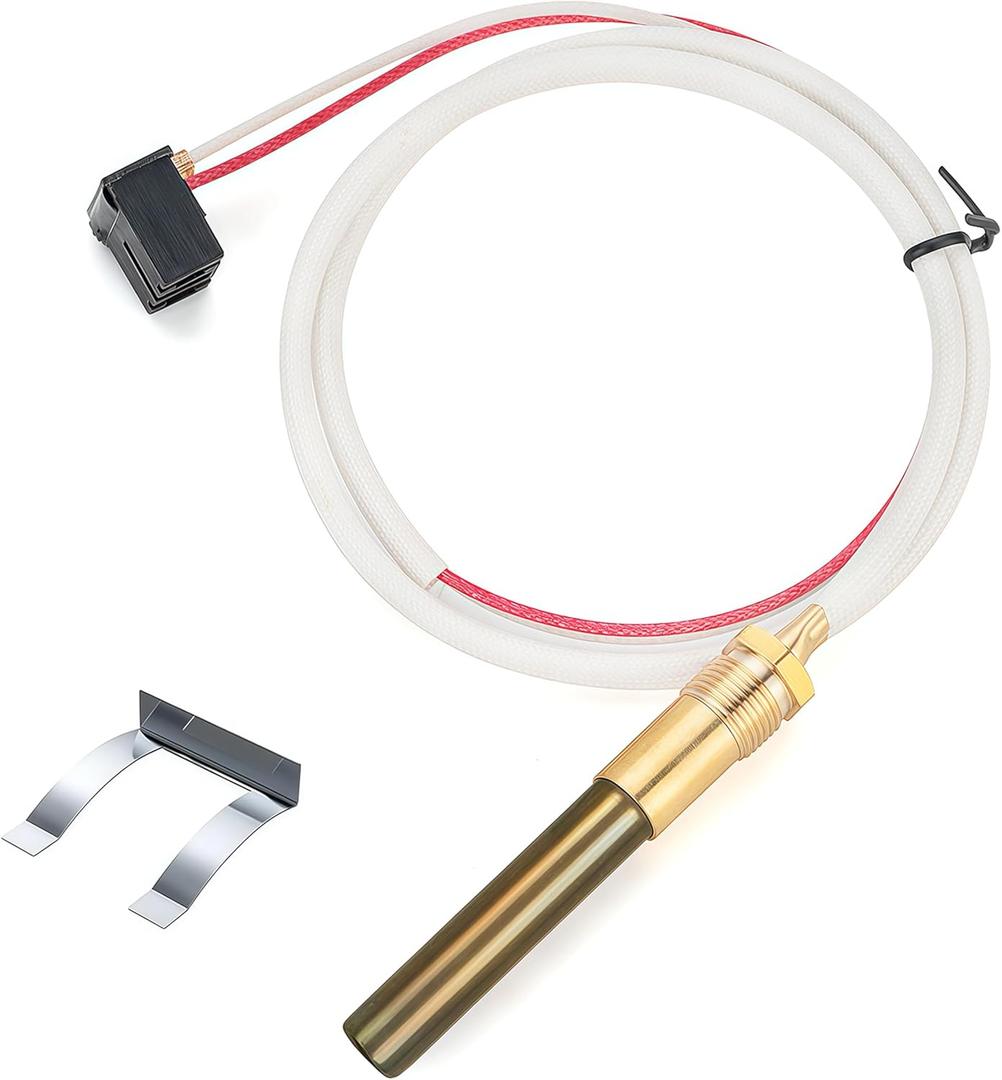 LP Thermopile Senor Component for Pilot Burner Assembly Replace SP20824, SP21058, SP20800, SP21096, SP20739 Water Heater Thermopile Replacement for Rheem | Ruud | Richmond Water Heaters Pilot | 750mV