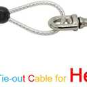 Petest 30ft Reflective Tie-Out Cable for Heavy Dogs Up to 125 Pounds