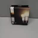 Philips Hue Smart LED A19 Bulb, Warm White Light 2700K, E26 Base, 10.5W, 1100 Lumens, Dimmable, Works with Alexa, Google Assistant, and Apple Home, 2 Pack