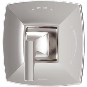 Symmons Oak Wall Mounted Single Handle Shower Valve Trim in Satin Nickel (Valve Not Included) - 5690STNTRM