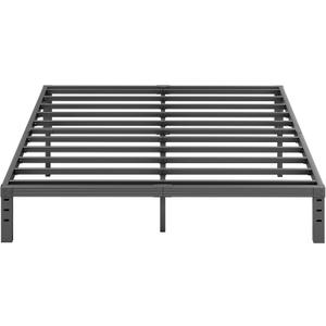 ZIYOO King Bed Frames, 12 Inches Platform Bed Frame, 3500lbs Heavy Duty Steel Slat, Non-Slip Design, No Box Spring Needed, Easy Assembly, Quiet Noise Free, Under Bed Storage Space, Black