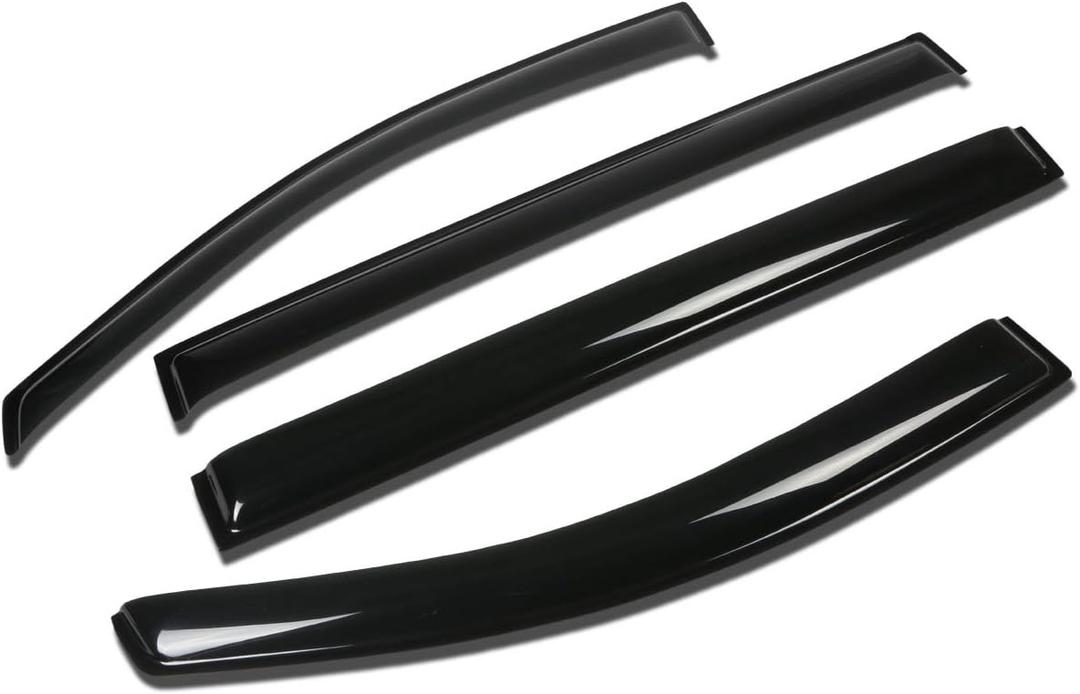 Auto Dynasty 4 Pcs Tape on Window Vent Visor Deflector Rain Guard Compatible with 2011-2014 Toyota Sienna, Acrylic (11-14 Toyota Sienna)