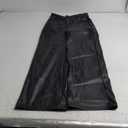 Black Faux Leather Flare Leg Pants, Size S