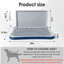 Pee Pad Holder,Dog Potty Tray with Splash Guard,Indoor Potty for Small Dogs, Waterproof and Easy to Disassembly and Cleaning Dog Toilet