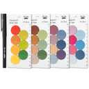 Mr. Pen- Round Transparent Sticky Notes, 1.1” Diameter, 28 Pads, 1120 Sheets, Colorful, Water-Resistant See-Through Sticky Notes Bulk & Fineliner, Smooth Writing, Note Tabs for Bible Journaling