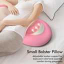 Pregnancy Pillows for Sleeping, Memory Foam W Shaped Maternity Pillow for Pregnant Women, Adjustable Travel Pregnancy Wedge Pillow with Cooling Removable Washable Cover, Support for Belly, Back(Pink)