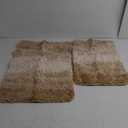 OLANLY Bathroom Rug Set 2 Piece, Soft Absorbent Microfiber Bath Rug Set, Non-Slip, Machine Wash Dry, Plush Shaggy Bath Mats for Bathroom (30"x20"+24"x16", Beige)
