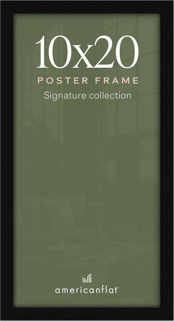 Americanflat 10x20 Picture Frame - Engineered Wood - Black