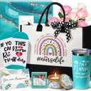 Nurse Gifts for Women, Christmas RN Gifts for Nurses Female, Best Nurse Practitioner Gift for Women Funny School Nurses Appreciation Graduation Gift Basket for Nursing Student with Canvas Tote Bag