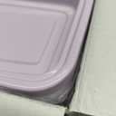 50 Pack (100-Piece) 32 oz Meal Prep Containers Reusable with Lids 3-Compartment, To Go Take Out Plastic Food Storage Containers, Sturdy Leakproof Food Safe, Microwave Freezer Dishwasher Safe, Lilac
