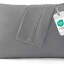 Bedsure Silver Grey Pillowcase Set - Standard Size (20x26 inches) Bed Pillow Cover - Brushed Microfiber, Wrinkle, Fade & Stain Resistant - Envelop Closure Pillow Case Set of 2