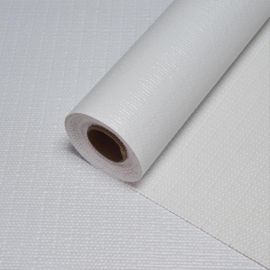 Moriah Shelf Liner Non Adhesive, Kitchen Drawer Liner Non Slip Waterproof Thickened Cabinet Protector for Bathroom Dresser Shelves Pantry(White,17.5'' x 20')