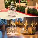 2 x Thyle Standing Christmas Nativity Scene Set Table Ornament Wooden Christmas Tree Sign Statue Jesus Nativity Set Farmhouse Xmas Tabletop Decoration for Xmas Indoor Decoration