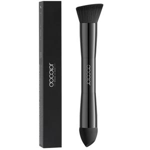 docolor Dual-Ended Hairline Powder Brush, Hair Contour Brush with Sponge Tip, Makeup Brush for Seamless Blending, for Hair Contouring, Root Touch-ups, and Beard Coverage Vegan & Cruelty-free