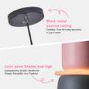 Nordic Modern Pendant Light,Colorful Pendant Light Fixture,Pink Hanging Light Fixture for Bedroom, Macaron Aluminum Finish, Mid Century Hanging Light for Kitchen Island, Dining Room, Size S