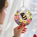 Christmas Ornaments: Stained Glass Ornament, Christmas Tree Ornament, Hanging Ornaments for Home Decor & Xmas Tree Decorations  Exquisite Holiday Decor, Gifts & Holiday Present - Bee