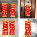 2 x Vietnamese New Year Red Hanging Couplets, 2026 Asian Spring Festival Scrolls for Tt Vit Nam Dcor, Traditional Vietnam Lunar Year Door Banner Sign for Door Wall, Cu i Treo Tt Nguyn n