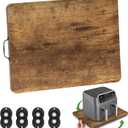 Appliance Slider, Sliding Tray for Coffee Maker, Coffee Pot Slider for Countertop, 360 Rolling Tray Appliance Slider for Kitchen Appliances- Rustic Brown (9.5 X 14)