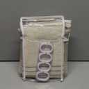 Taupe Shower Curtain Farmhouse Linen Striped Shower Curtains for Bathroom with Tassel 72 X 72