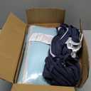 Chair Cushions for Dining Chairs, Non Slip Chair Pads with Ties and Washable Covers, Memory Foam Kitchen Chair Cushions Set of 4, 16"X16"X2.5", Navy