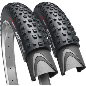 Fincci Pair 27.5 x 2.35 Bike Tire - Foldable Black 27.5 Mountain Bike Tires 60-584 Maori - 30 TPI - 27.5 Tires with Kevlar Bead for Enduro, MTB, Hybrid Bikes - Wheelset 27.5 inch for Man & Woman