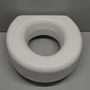 HealthSmart Enhanced Comfort 5" Raised (Round) Toilet Seat Risers for Seniors 5 Slip Resistant Pads FSA/HSA Eligible Padded Toilet Seat Elevation 15.7 x 15.2 x 6.1