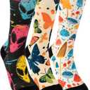 Funny Socks for Women Men,Crazy Crew Novelty Socks Printed Cotton Boot Socks as gift, One Size