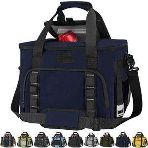 BALEINE Extra Large Soft Cooler Bag, Portable Leakproof Cooler, 40/60 Cans Volume for Beach, Camping, Kayaking, Travel, and Road Trips (9.5 Gallon, Blue)