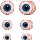 Veemoon 12PCS Halloween Horror Eyeball Wall Paste,Eyeball Balls Wall Stickers Murals for Halloween Window Clings Stickers (Blue1)