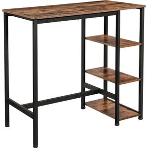 VASAGLE Bar Table with Sturdy Metal Frame, Easy Assembly, Industrial Design, 23.6 x 42.9 x 39.4 inches, Rustic Brown