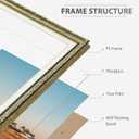 20x30 Frame, Vintage 20 x 30 Picture Frame, Classic Ornate Embossed Decorative Poster Frame for Art Prints, Posters, Photos, Home Wall Decor & Gallery Display, Gold